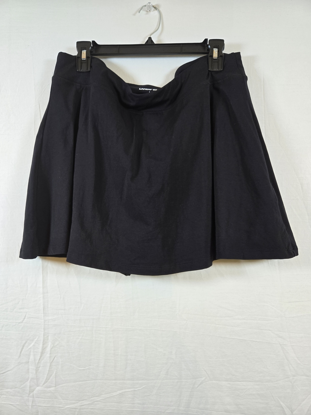 Lands' End Black Skort With Smooth Waistband